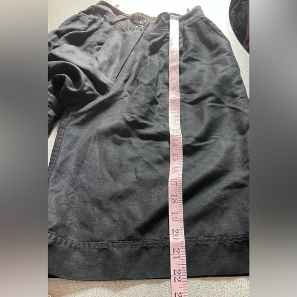 Vintage Madeleine Black Rayon Walking Shorts Size 8 - Picture 10 of 11